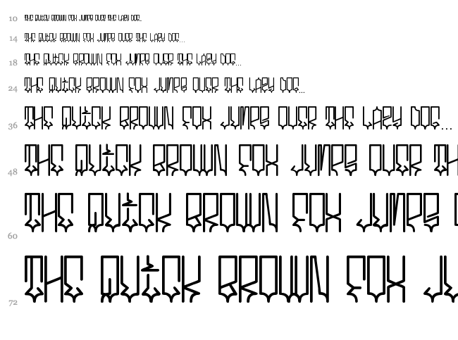 Westcoast Ink font waterfall